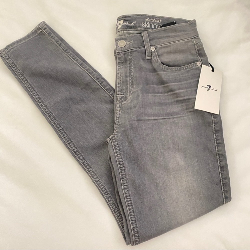 NWT 7 for all mankind ankle skinny jeans, size 25